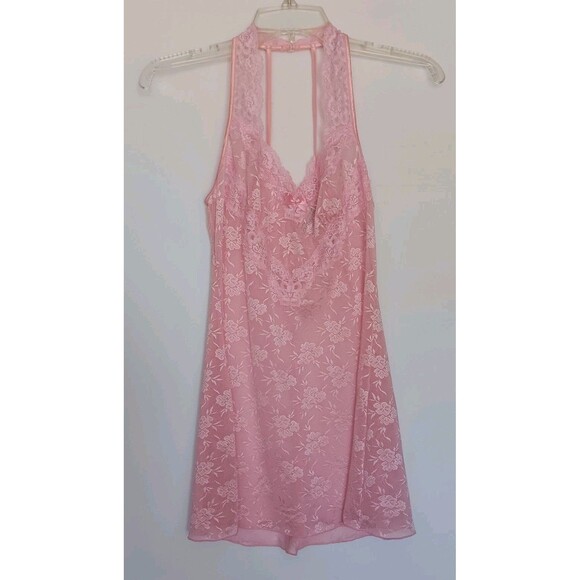 Cinema Etoile Seductivewear Size S Pink Lace Babydoll Nightgown/Slip - Picture 1 of 4